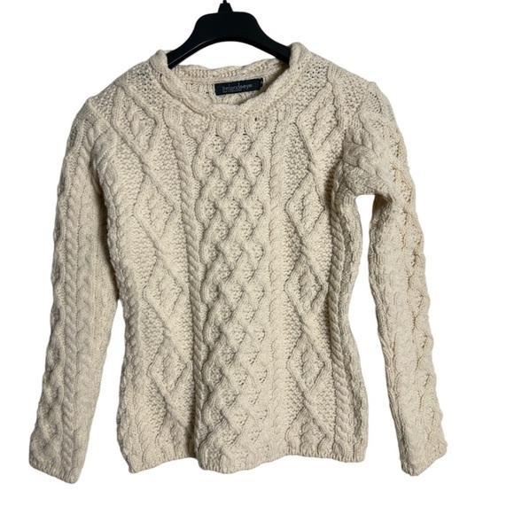 Irelandseye 100% Merino Wool Cable knit sweater size M - Picture 1 of 12